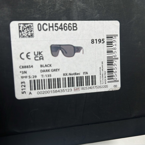 CHANEL Acetate Crystal CC shield sunglasses CH5466B Blk Sheen - Picture 10 of 10